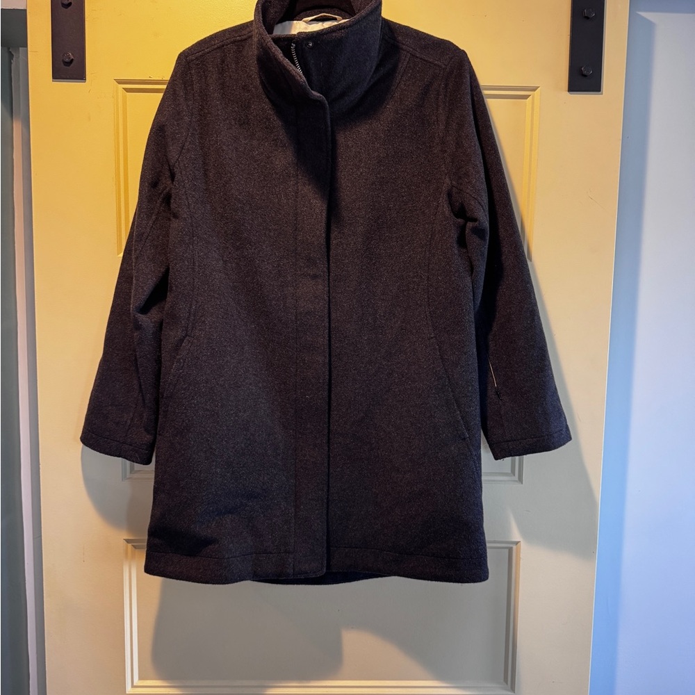 Pendleton Crest Women's Dark Gray Zip Snap Wool Campbell Car Coat